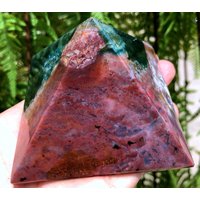 Natürlicher Großer Ozean Jaspis Kristall Pyramide/Palmstein Turm/Chakra/Reiki/Zen/Feng Shui/Meditation/Besonderes Geschenk/Heilkristall/Geschenk von HKFossiltown