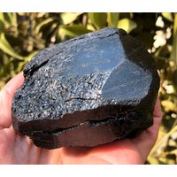 Top-Qualität Roh Große Natürliche Roh Schwarz Turmalin Stein/Rough Schwarz Quarz/Turmalin Mineral Probe/Schwarz Chunk von HKFossiltown