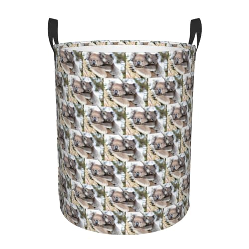 Koalabär-Druck, bequem, rund, stehend, Aufbewahrungskorb, schmutziger Wäschekorb, Mehrraum-Aufbewahrungslösung Koalabär-Druck, bequem, rund, stehend, Aufbewahrungskorb, schmutziger Wäschekorb, Mehrraum-Aufbewahrungslösung von HKHLHLH