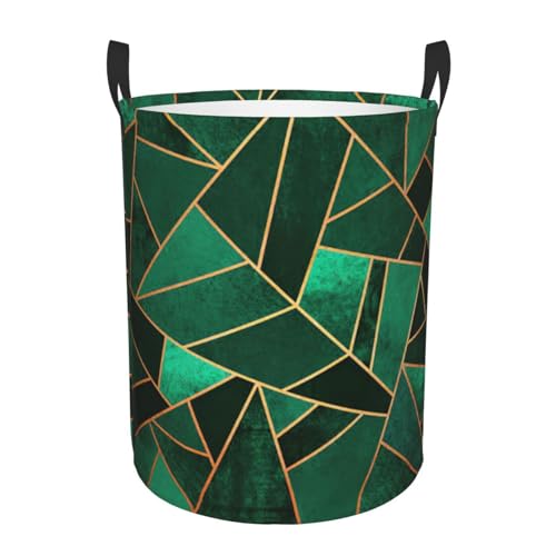 Schwarzer und goldener geometrischer Druck, bequemer runder Korb, stehender Aufbewahrungskorb, schmutziger Wäschekorb, Mehrraum-Aufbewahrungslösung Schwarzer und goldener geometrischer Druck, bequemer runder Korb, stehender Aufbewahrungskorb, schmutziger Wäschekorb, Mehrraum-Aufbewahrungslösung von HKHLHLH