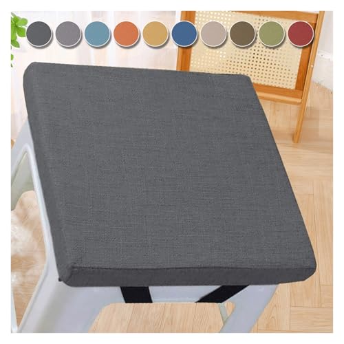 HKJGNH Quadratisches Hockerkissen mit Bändern Esszimmer Stuhlkissen rutschfestes Barhocker-Sitzkissen mit waschbarem Bezug Stuhlsitzkissen(C,35x35x8cm) von HKJGNH