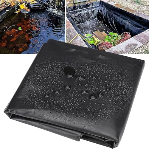 Schwarze Teichfolie für den Außenbereich, 4x4m 4x5m 4x6m 4x8m, Flexible Teichfolie für unregelmäßige Formen | Unterlage, faltbare HDPE-Teichfolie für Gartenbäche, Springbrunnen, Wasserfälle(2x4m) Schwarze Teichfolie für den Außenbereich, 4x4m 4x5m 4x6m 4x8m, Flexible Teichfolie für unregelmäßige Formen | Unterlage, faltbare HDPE-Teichfolie für Gartenbäche, Springbrunnen, Wasserfälle(2x4m) von HKJGNH