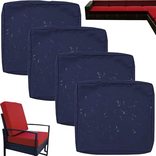 Wasserdichte Sofa Sitzkissenbezüge Outdoor mit Reißverschluss – Gartenmöbel Bezug mit Reißverschluss – Wetterfeste Sofa & Couch Überzüge für Rattanmöbel – Abnehmbarer Polsterschutz(J10,4PCS_50X45X10CM Wasserdichte Sofa Sitzkissenbezüge Outdoor mit Reißverschluss – Gartenmöbel Bezug mit Reißverschluss – Wetterfeste Sofa & Couch Überzüge für Rattanmöbel – Abnehmbarer Polsterschutz(J10,4PCS_50X45X10CM von HKJGNH