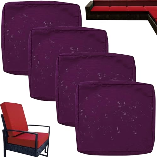 Wasserdichte Sofa Sitzkissenbezüge Outdoor mit Reißverschluss – Gartenmöbel Bezug mit Reißverschluss – Wetterfeste Sofa & Couch Überzüge für Rattanmöbel – Abnehmbarer Polsterschutz(J15,4PCS_50X55X10CM Wasserdichte Sofa Sitzkissenbezüge Outdoor mit Reißverschluss – Gartenmöbel Bezug mit Reißverschluss – Wetterfeste Sofa & Couch Überzüge für Rattanmöbel – Abnehmbarer Polsterschutz(J15,4PCS_50X55X10CM von HKJGNH