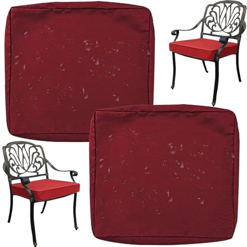 Wasserdichte Sofa Sitzkissenbezüge Outdoor mit Reißverschluss – Gartenmöbel Bezug mit Reißverschluss – Wetterfeste Sofa & Couch Überzüge für Rattanmöbel – Abnehmbarer Polsterschutz(J18,2PCS_65X65X10CM Wasserdichte Sofa Sitzkissenbezüge Outdoor mit Reißverschluss – Gartenmöbel Bezug mit Reißverschluss – Wetterfeste Sofa & Couch Überzüge für Rattanmöbel – Abnehmbarer Polsterschutz(J18,2PCS_65X65X10CM von HKJGNH