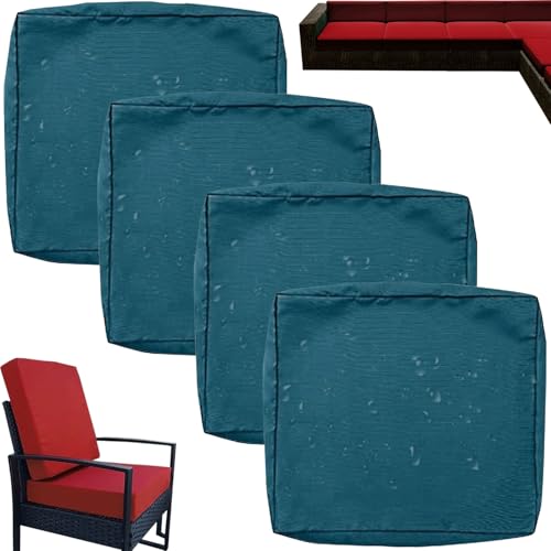 Wasserdichte Sofa Sitzkissenbezüge Outdoor mit Reißverschluss – Gartenmöbel Bezug mit Reißverschluss – Wetterfeste Sofa & Couch Überzüge für Rattanmöbel – Abnehmbarer Polsterschutz(J19,4PCS_55X45X10CM Wasserdichte Sofa Sitzkissenbezüge Outdoor mit Reißverschluss – Gartenmöbel Bezug mit Reißverschluss – Wetterfeste Sofa & Couch Überzüge für Rattanmöbel – Abnehmbarer Polsterschutz(J19,4PCS_55X45X10CM von HKJGNH