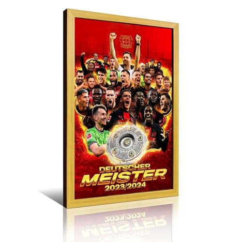 HKLOPUY Bayer Leverkusen 2023–2024 Champions-Poster, dekoratives Gemälde, Leinwand, Wandposter und Kunstdruck, moderne Familienschlafzimmer-Dekoration, Poster, 20 x 30 cm von HKLOPUY