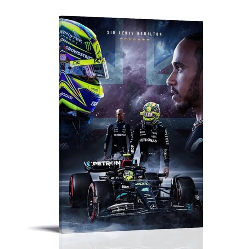 HKLOPUY F1 Sir Lewis Hamilton Poster, dekoratives Gemälde, Leinwand, Wandposter und Kunstdruck, moderne Familienschlafzimmer-Dekoration, Poster, 20 x 30 cm von HKLOPUY