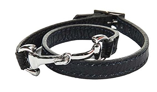 HKM 54879171 Lederarmband - Bit, M, schwarz/Silber von HKM