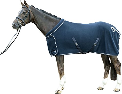 HKM 7224 Fleecedecke mit Kragen, Pferdedecke Stalldecke Weidedecke, Rot, 135 cm von HKM