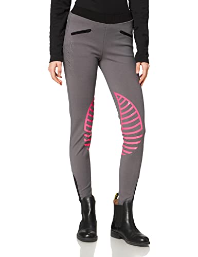 HKM 9228 Reitleggings Starlight, Silikonkniebesatz Mädchen , Schwarz/Pink, 36 von HKM