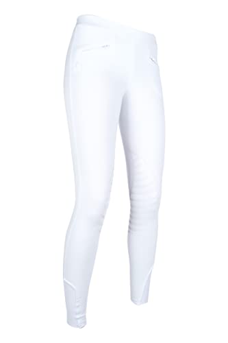 HKM 9228 Reitleggings Starlight, Silikonkniebesatz Mädchen , Weiss/Weiss, 146/152 von HKM