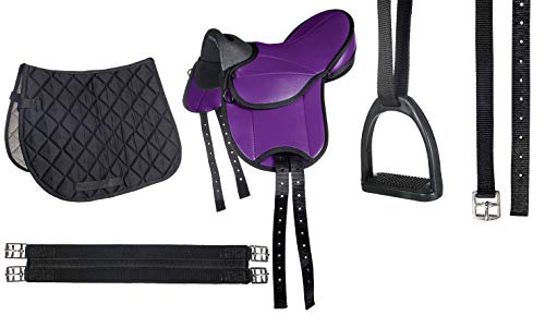 Shettysattel-Set BEGINNER HKM violett 12" von HKM