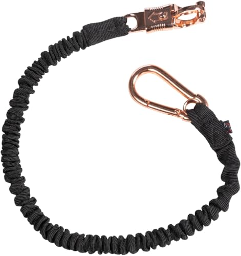 HKM Rosegold Elastischer Anbindestrick, Schwarz/Rosegold, ca. 90 cm von HKM