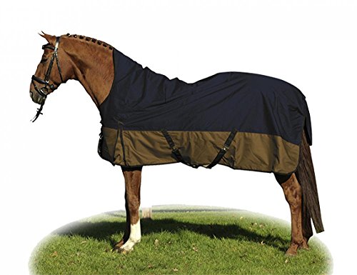 Weidedecke Highneck -Florenz- 600D m. Polarfleece, Farbe:6924 dunkelblau/braun, Größe:115 von HKM