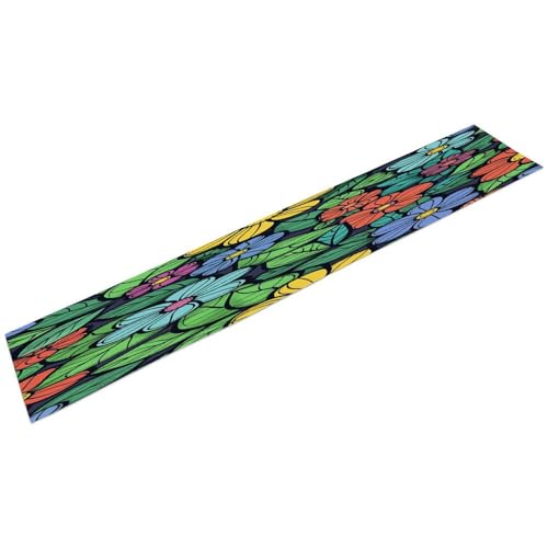 Leinen-Tischläufer, modern, für Esszimmer, lang, grüne Blätter, Graffiti-Kunstdruck, für Familienessen, Feiertage, Partys, Hochzeiten, Veranstaltungen, Dekoration, 33 x 183 cm Leinen-Tischläufer, modern, für Esszimmer, lang, grüne Blätter, Graffiti-Kunstdruck, für Familienessen, Feiertage, Partys, Hochzeiten, Veranstaltungen, Dekoration, 33 x 183 cm von HKMNTGD