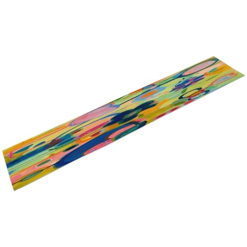 Leinen-Tischläufer, modern, für Esszimmer, lang, hellgelb, bedruckt, für Familienessen, Feiertage, Partys, Hochzeiten, Veranstaltungen, Dekoration, 33 x 183 cm Leinen-Tischläufer, modern, für Esszimmer, lang, hellgelb, bedruckt, für Familienessen, Feiertage, Partys, Hochzeiten, Veranstaltungen, Dekoration, 33 x 183 cm von HKMNTGD