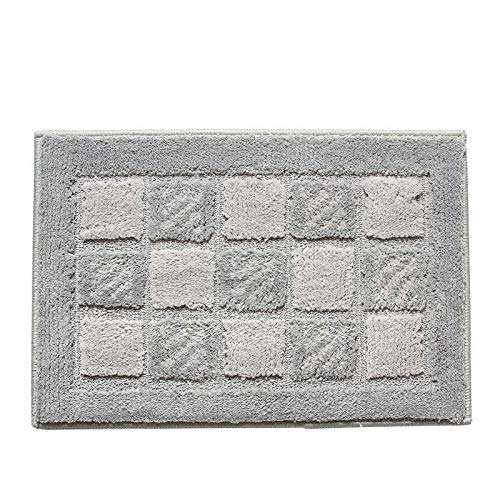 Fußmatte Innen Türmatte 38x58cm Waschbare Absorbent Schmutzfangmatte Sanft Türvorleger Pflegeleichte Für Schlafzimmer-grau-38x58cm(15x23Zoll) von HKPLDE