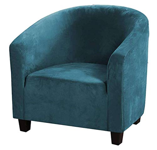 HKPLDE Strecken Sesselbezug Velve Strapazier Sesselschoner Rutschhemmender Möbelschutz Abwaschbar Sesselbezug Soft Couch Schonbezug-Navy blau von HKPLDE