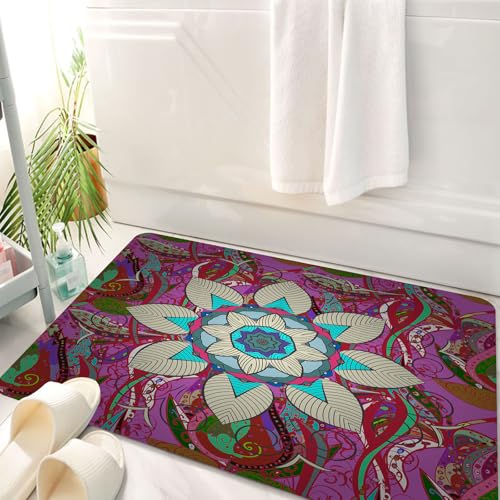 HKPOEQ Badematte Weiche Badteppich rutschfest Badzimmermatte Teppich Badezimmerteppich Duschmatte & Schlafzimmer,Aquarell-Handmalerei von abstrakten Blumen mit nahtlosem Muster, Vektorhinter,50x80 cm HKPOEQ Badematte Weiche Badteppich rutschfest Badzimmermatte Teppich Badezimmerteppich Duschmatte & Schlafzimmer,Aquarell-Handmalerei von abstrakten Blumen mit nahtlosem Muster, Vektorhinter,50x80 cm von HKPOEQ