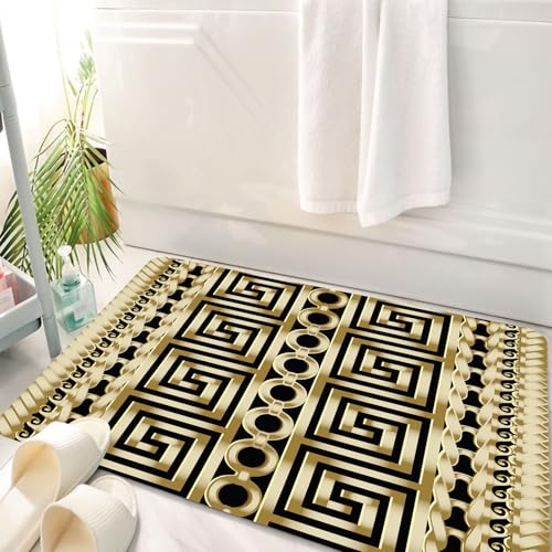 HKPOEQ Badematte Weiche Badteppich rutschfest Badzimmermatte Teppich Badezimmerteppich Duschmatte & Schlafzimmer,Gold 3D griechischer Vektor nahtloses Muster. Wiederholen Sie den abstrakten,50x80 cm HKPOEQ Badematte Weiche Badteppich rutschfest Badzimmermatte Teppich Badezimmerteppich Duschmatte & Schlafzimmer,Gold 3D griechischer Vektor nahtloses Muster. Wiederholen Sie den abstrakten,50x80 cm von HKPOEQ