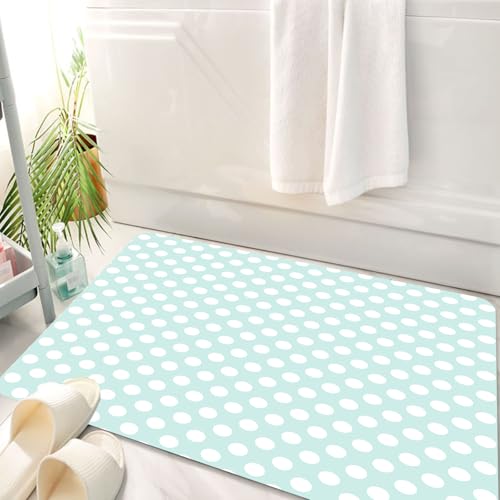 HKPOEQ Badematte Weiche Badteppich rutschfest Badzimmermatte Teppich Badezimmerteppich Duschmatte & Schlafzimmer,Hellblau, Retro-Stil Polka Dots Soft Spot Baby Farben verblasst Kids1,50x80 cm HKPOEQ Badematte Weiche Badteppich rutschfest Badzimmermatte Teppich Badezimmerteppich Duschmatte & Schlafzimmer,Hellblau, Retro-Stil Polka Dots Soft Spot Baby Farben verblasst Kids1,50x80 cm von HKPOEQ