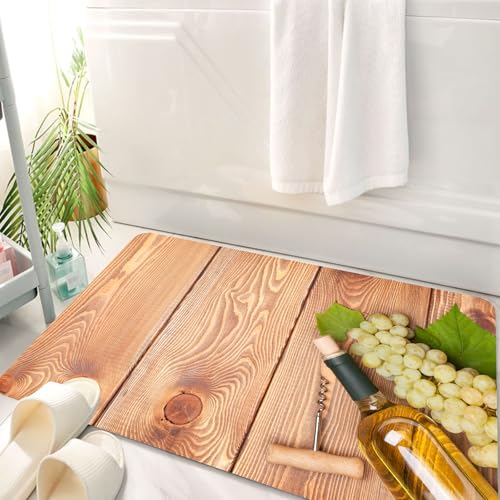 HKPOEQ Badematte Weiche Badteppich rutschfest Badzimmermatte Teppich Badezimmerteppich Duschmatte & Schlafzimmer,Hölzerner Esstisch-Display mit Einer Flasche Weißwein, Flaschenöffner und EIN,50x80 cm HKPOEQ Badematte Weiche Badteppich rutschfest Badzimmermatte Teppich Badezimmerteppich Duschmatte & Schlafzimmer,Hölzerner Esstisch-Display mit Einer Flasche Weißwein, Flaschenöffner und EIN,50x80 cm von HKPOEQ