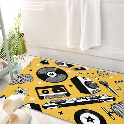 HKPOEQ Badematte Weiche Badteppich rutschfest Badzimmermatte Teppich Badezimmerteppich Duschmatte & Schlafzimmer,Nahtlose Muster farbigen Spule Tonbandgerät,50x80 cm HKPOEQ Badematte Weiche Badteppich rutschfest Badzimmermatte Teppich Badezimmerteppich Duschmatte & Schlafzimmer,Nahtlose Muster farbigen Spule Tonbandgerät,50x80 cm von HKPOEQ