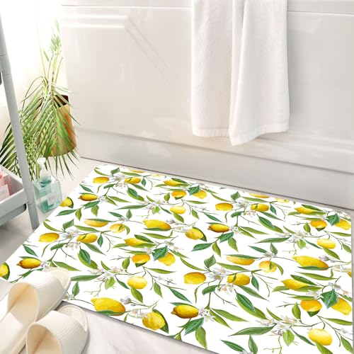 HKPOEQ Badematte Weiche Badteppich rutschfest Badzimmermatte Teppich Badezimmerteppich Duschmatte & Schlafzimmer,Natur, blühende Zitrone. Gehölzpflanze. Romantik. Lebensraum. Zitrusfrüchte.,50x80 cm HKPOEQ Badematte Weiche Badteppich rutschfest Badzimmermatte Teppich Badezimmerteppich Duschmatte & Schlafzimmer,Natur, blühende Zitrone. Gehölzpflanze. Romantik. Lebensraum. Zitrusfrüchte.,50x80 cm von HKPOEQ
