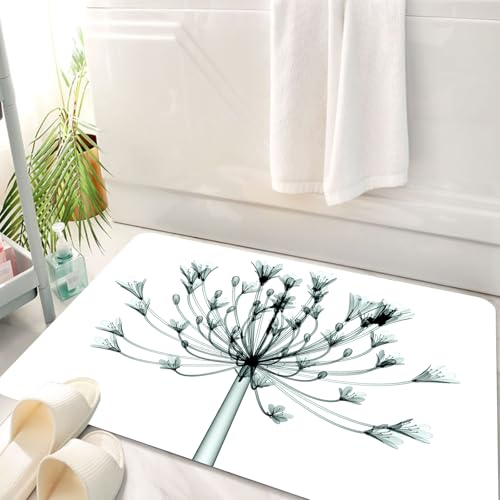 HKPOEQ Badematte Weiche Badteppich rutschfest Badzimmermatte Teppich Badezimmerteppich Duschmatte & Schlafzimmer,Röntgenblume, Röntgenbild eines Blumenbaums – EIN ungewöhnlicher Blick in die,50x80 cm von HKPOEQ