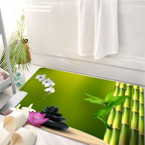 HKPOEQ Badematte Weiche Badteppich rutschfest Badzimmermatte Teppich Badezimmerteppich Duschmatte & Schlafzimmer,Spa Zen, weiße Orchidee, brennende Kerze, rosa Lotus, schwarzer Stein, Bambus,50x80 cm HKPOEQ Badematte Weiche Badteppich rutschfest Badzimmermatte Teppich Badezimmerteppich Duschmatte & Schlafzimmer,Spa Zen, weiße Orchidee, brennende Kerze, rosa Lotus, schwarzer Stein, Bambus,50x80 cm von HKPOEQ