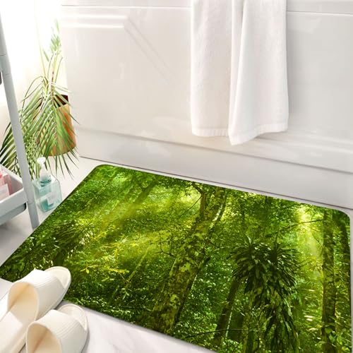 HKPOEQ Badematte Weiche Badteppich rutschfest Badzimmermatte Teppich Badezimmerteppich Duschmatte & Schlafzimmer,Tropische Regenwaldlandschaft, dichter Sonnenschein im tropischen Regenwald,50x80 cm HKPOEQ Badematte Weiche Badteppich rutschfest Badzimmermatte Teppich Badezimmerteppich Duschmatte & Schlafzimmer,Tropische Regenwaldlandschaft, dichter Sonnenschein im tropischen Regenwald,50x80 cm von HKPOEQ