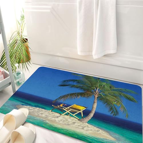HKPOEQ Badematte Weiche Badteppich rutschfest Badzimmermatte Teppich Badezimmerteppich Duschmatte & Schlafzimmer,Tropischer Strand, EIN entspannender Strandkorb mit einem Getränk, eingebette,50x80 cm HKPOEQ Badematte Weiche Badteppich rutschfest Badzimmermatte Teppich Badezimmerteppich Duschmatte & Schlafzimmer,Tropischer Strand, EIN entspannender Strandkorb mit einem Getränk, eingebette,50x80 cm von HKPOEQ