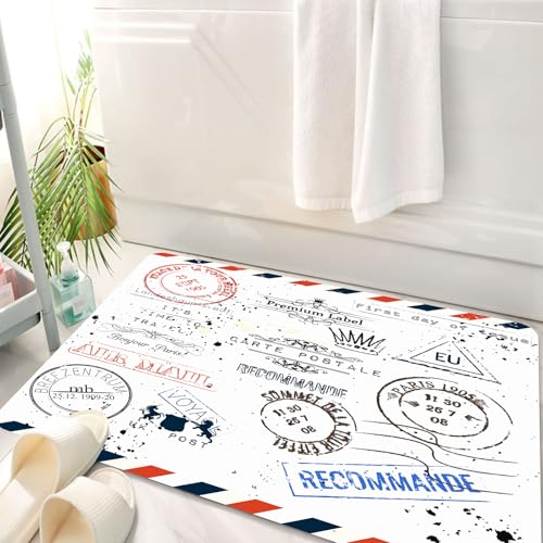 HKPOEQ Badematte Weiche Badteppich rutschfest Badzimmermatte Teppich Badezimmerteppich Duschmatte & Schlafzimmer,Vintage,Retro Briefmarken Briefmarken Paris Antik Künstlerisch des,50x80 cm HKPOEQ Badematte Weiche Badteppich rutschfest Badzimmermatte Teppich Badezimmerteppich Duschmatte & Schlafzimmer,Vintage,Retro Briefmarken Briefmarken Paris Antik Künstlerisch des,50x80 cm von HKPOEQ