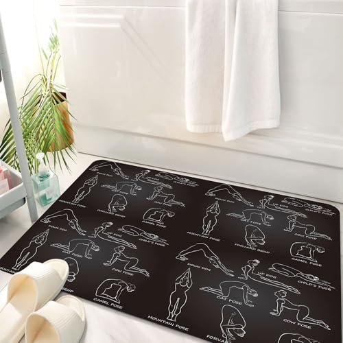 HKPOEQ Badematte Weiche Badteppich rutschfest Badzimmermatte Teppich Badezimmerteppich Duschmatte & Schlafzimmer,Yoga-Pose. Lineare Grafik mit schwarz-weißem Farbverlauf-Hintergrund.,50x80 cm HKPOEQ Badematte Weiche Badteppich rutschfest Badzimmermatte Teppich Badezimmerteppich Duschmatte & Schlafzimmer,Yoga-Pose. Lineare Grafik mit schwarz-weißem Farbverlauf-Hintergrund.,50x80 cm von HKPOEQ