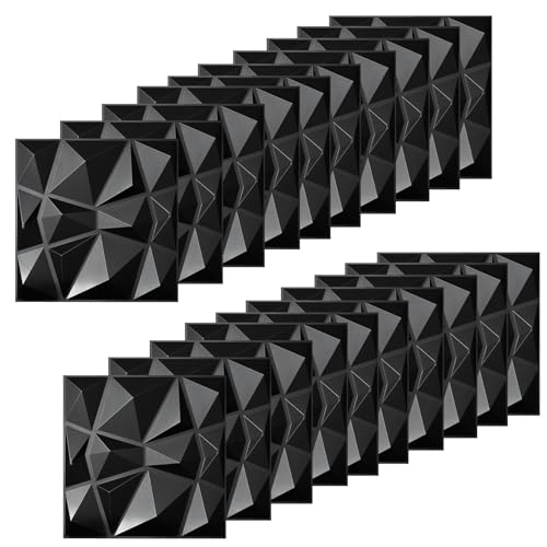 20 Stück 3D Wandpaneele Selbstklebend Steinoptik, 30 × 30 cm PVC Wandpaneele Gaming Schwarz, Wandpaneele Badezimmer Outdoor Wetterfest, Wandverkleidung Innen Aussen, 3D Wall Panels Tiles 20 Stück 3D Wandpaneele Selbstklebend Steinoptik, 30 × 30 cm PVC Wandpaneele Gaming Schwarz, Wandpaneele Badezimmer Outdoor Wetterfest, Wandverkleidung Innen Aussen, 3D Wall Panels Tiles von HKQBXO