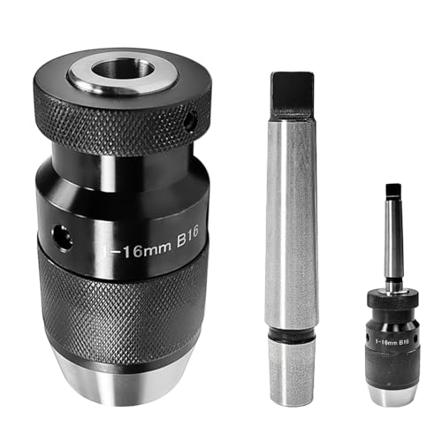 Schnellspannbohrfutter B16-1-16 mm mit MK2 Kegeldorn, Bohrfutter Adapter und Kegeldorn mit Austreiblappen, Ideal für Präzise Bohrarbeiten an Drehmaschinen und Bohrmaschinen Schnellspannbohrfutter B16-1-16 mm mit MK2 Kegeldorn, Bohrfutter Adapter und Kegeldorn mit Austreiblappen, Ideal für Präzise Bohrarbeiten an Drehmaschinen und Bohrmaschinen von HKQBXO