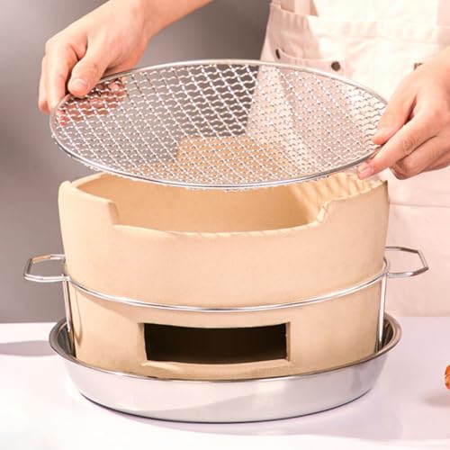 Der Tonkohleherd, 4er-Set 2-in-1-Tonkeramik-Holzkohle- und Holzofen for Grillcamping, mehrere Größen(Medium) von HKSDKABOP