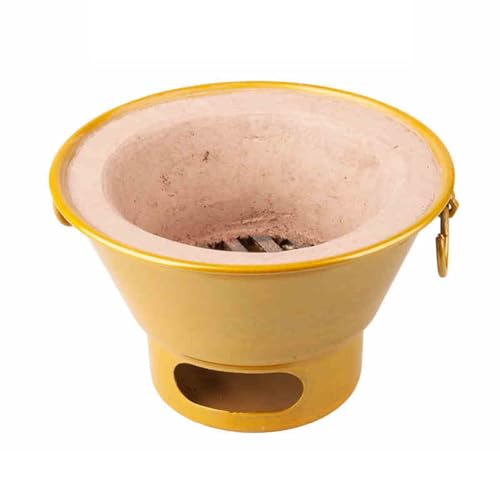 Der Tonkohleherd, Ton Grillofen Outdoor Holzkohlegrill Multicolor Mehrere Größen(Yellow,Large) von HKSDKABOP
