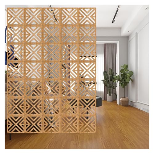 HKSDKABOP Aufhängen der Raumtrennbildschirm, Hängende Raumteiler Holz-Kunststoff-Platten Mehrere Mengen Natur(Natural-b,95Pcs) von HKSDKABOP