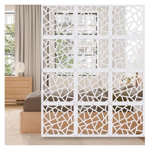 HKSDKABOP Aufhängen der Raumtrennbildschirm, Hängender Paravent Raumteiler Holz Kunststoff 29x29cm oder 39x39cm Natur Mehrere Mengen(29x29cm,28Pcs) von HKSDKABOP