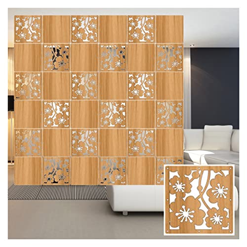 HKSDKABOP Aufhängen der Raumtrennbildschirm, Hängender Raumteiler, Holz-Kunststoff-Platte, 5 mm dick, 29 x 29 cm, Zwei Farben, mehrere Größen(Natural-a,1pcs) von HKSDKABOP