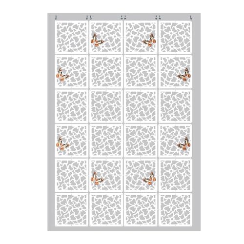 HKSDKABOP Aufhängen der Raumtrennbildschirm, Holz-Kunststoff Hängende Raumteiler DIY Panel Bildschirme Partition Mit Zubehör Weiß Mehrere Größen(47.2x70.8in) von HKSDKABOP