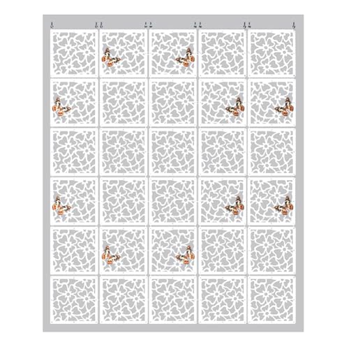 HKSDKABOP Aufhängen der Raumtrennbildschirm, Holz-Kunststoff Hängende Raumteiler DIY Panel Bildschirme Partition Mit Zubehör Weiß Mehrere Größen(59x70.8in) von HKSDKABOP