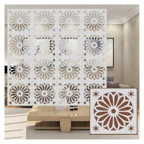 HKSDKABOP Aufhängen der Raumtrennbildschirm, Holz Kunststoff Wasserdicht Hängen Raumteiler Bildschirm Gravierte Natürliche Mehrere Größen Bundle(29x29cm,95Pcs) von HKSDKABOP