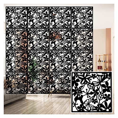 HKSDKABOP Aufhängen der Raumtrennbildschirm, PVC-Hängeraumteiler-Bildschirmplatte 40x40cm Multicolor-Packung mit Mehreren Platten(Black,22pcs) von HKSDKABOP