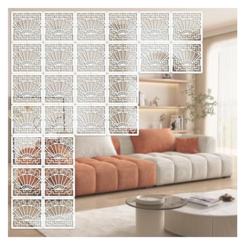 HKSDKABOP Aufhängen der Raumtrennbildschirm, Raumteiler aus Holz und Kunststoff, for Aufhängen, 29 x 29 cm, Mehrfarbig, mehrere Mengen(White,5Pcs) von HKSDKABOP