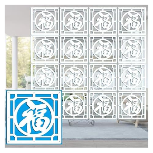 HKSDKABOP Aufhängen der Raumtrennbildschirm, Raumteiler aus Holz und Kunststoff, for Aufhängen, Weiß, Packung mit 12–100 Stück(White-b,27Pcs) von HKSDKABOP