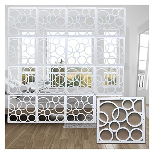 HKSDKABOP Aufhängen der Raumtrennbildschirm, Raumteiler for Aufhängen, Holz/Kunststoff, Sichtschutz, Weiß, quadratisch, 29 cm, mehrere Packungsgrößen(8pcs) von HKSDKABOP