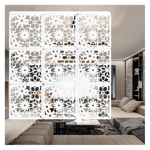 HKSDKABOP Aufhängen der Raumtrennbildschirm, Sichtschutzpaneel for Aufhängen, Holz, Kunststoff, Weiß, mehrere Mengen(26Pcs) von HKSDKABOP